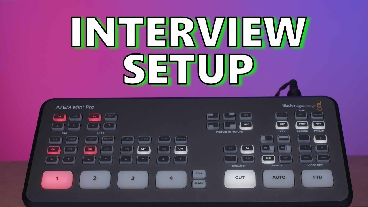 Atem mini pro interview setup