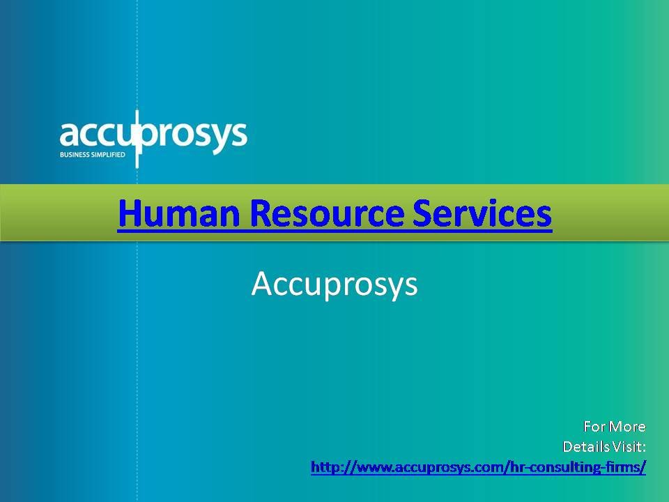 Human Resource Services - Accuprosys