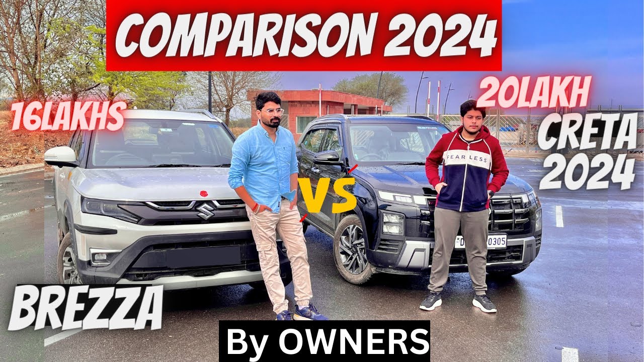 महा युध 🔥| 2024 Creta SX vs Brezza Zxi+ Comparison | brezza zxi 2024 | Creta facelift 2024 n line