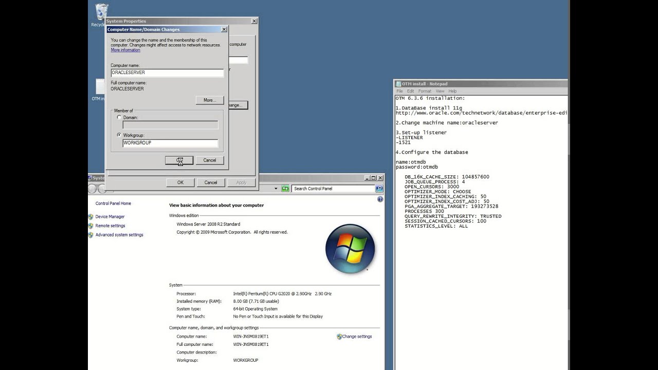 2.ORACLE  OTM 6.3.6-Changing the server name