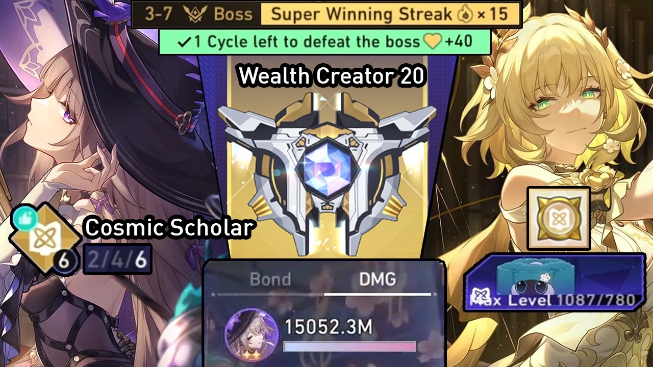 Farming Cake Cats DNA With Aglaea! Aglaea With Cosmic Scholar Emblem Full Run | Currency Wars