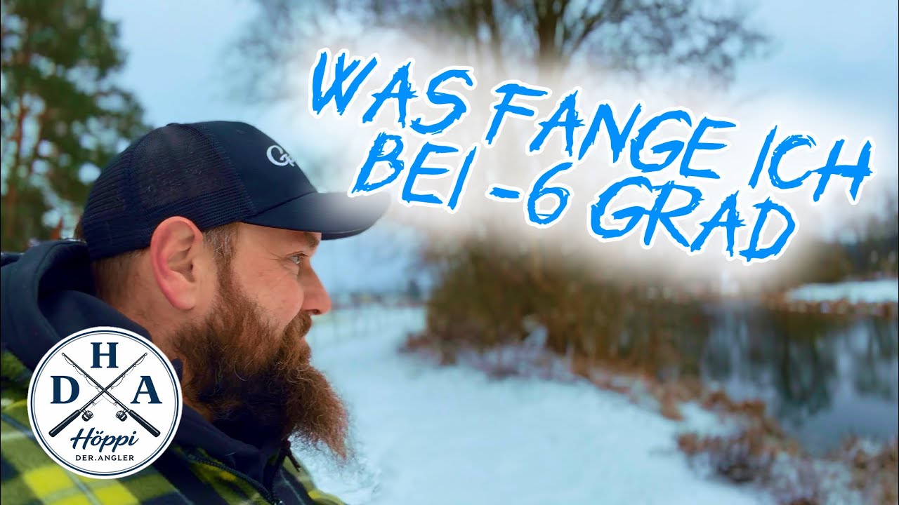 Angeln im Winter bei -6 Grad
