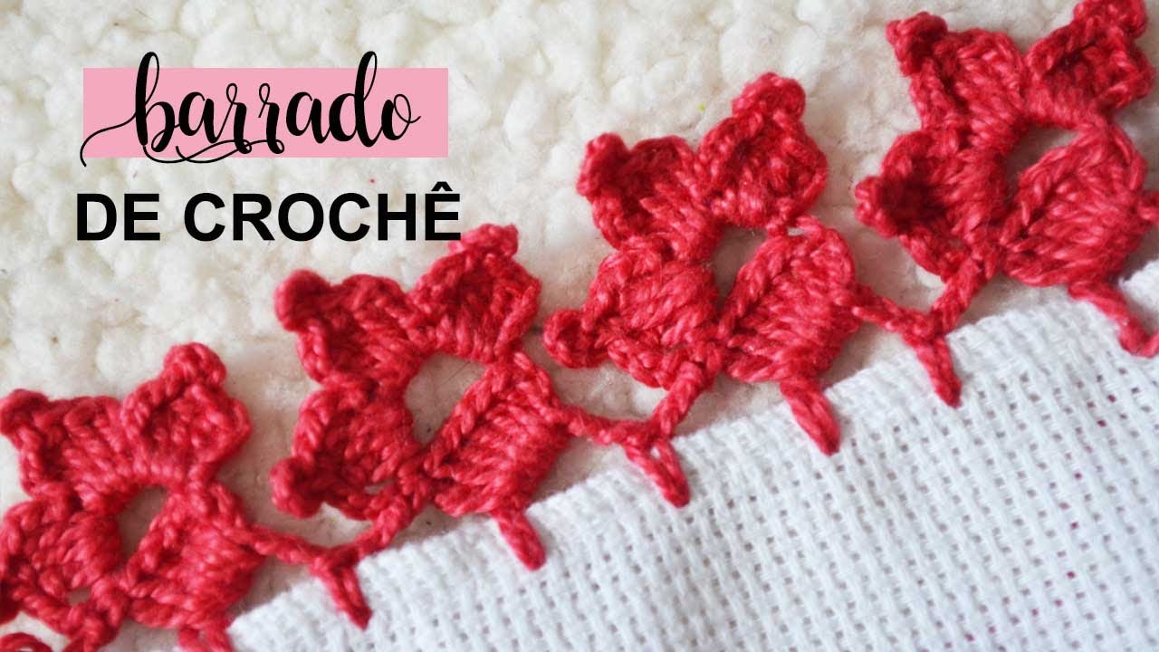 BARRADO DE CROCHÊ CARREIRA ÚNICA #263 | BICO DE CROCHÊ