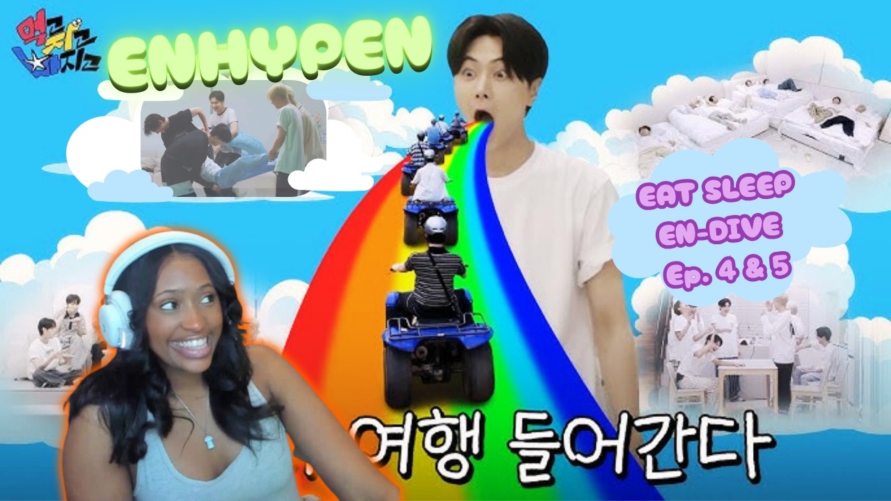 🚌먹고 자고 빠지고 | 🍜 EAT SLEEP EN DIVE | EP. 4 and 5 | ENHYPEN REACTION 🩵