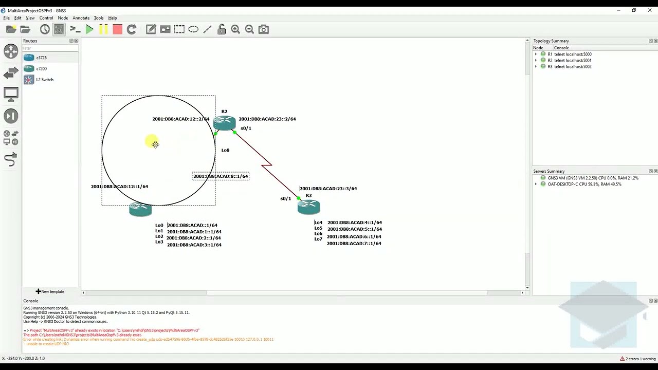 Implementing Multi Area OSPFv3 | IPv6 Addressing | Routing Protocols