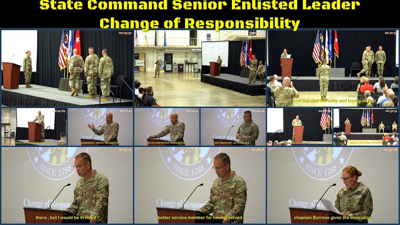 The Ohio State Command Senior Enlisted Leader Change of Responsibility