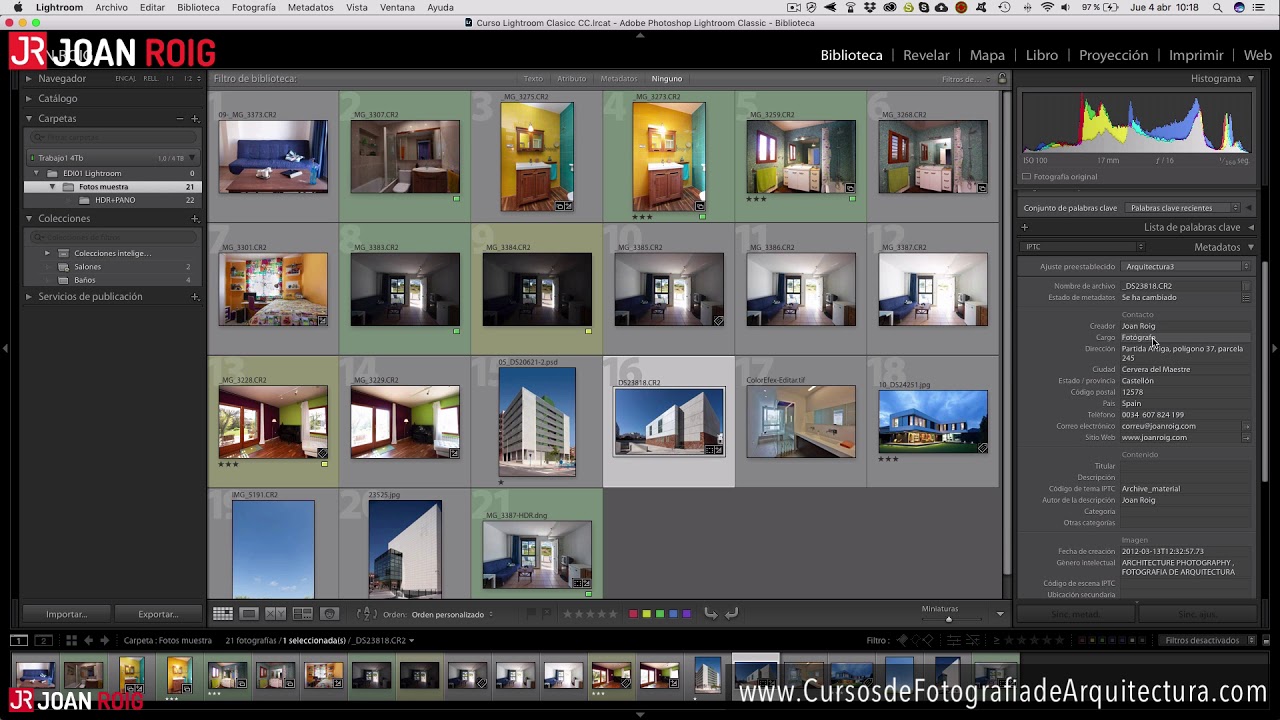 Qué son y cómo utilizar los metadatos desde Lightroom