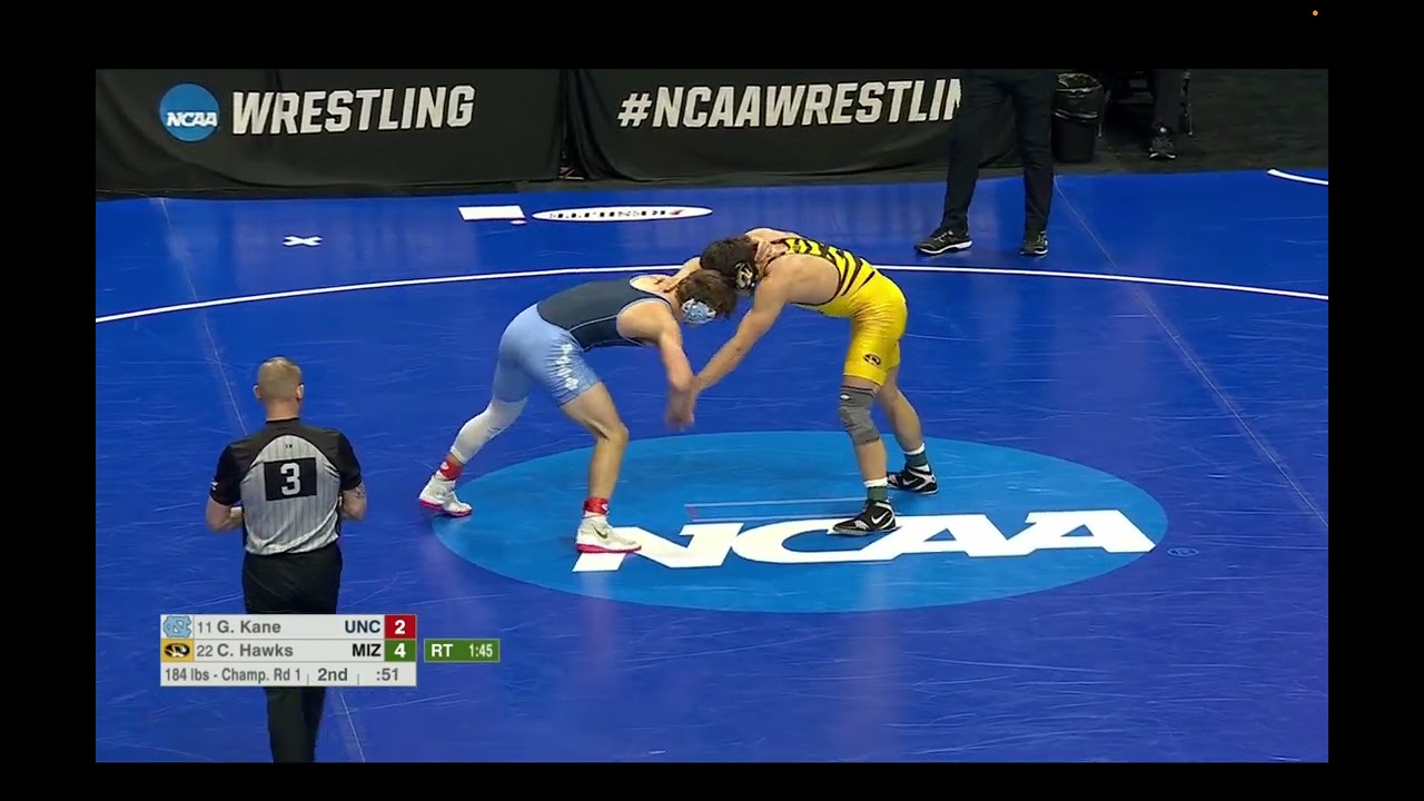 184lbs Colton Hawks (Missouri) vs Gavin Kane (North Carolina)