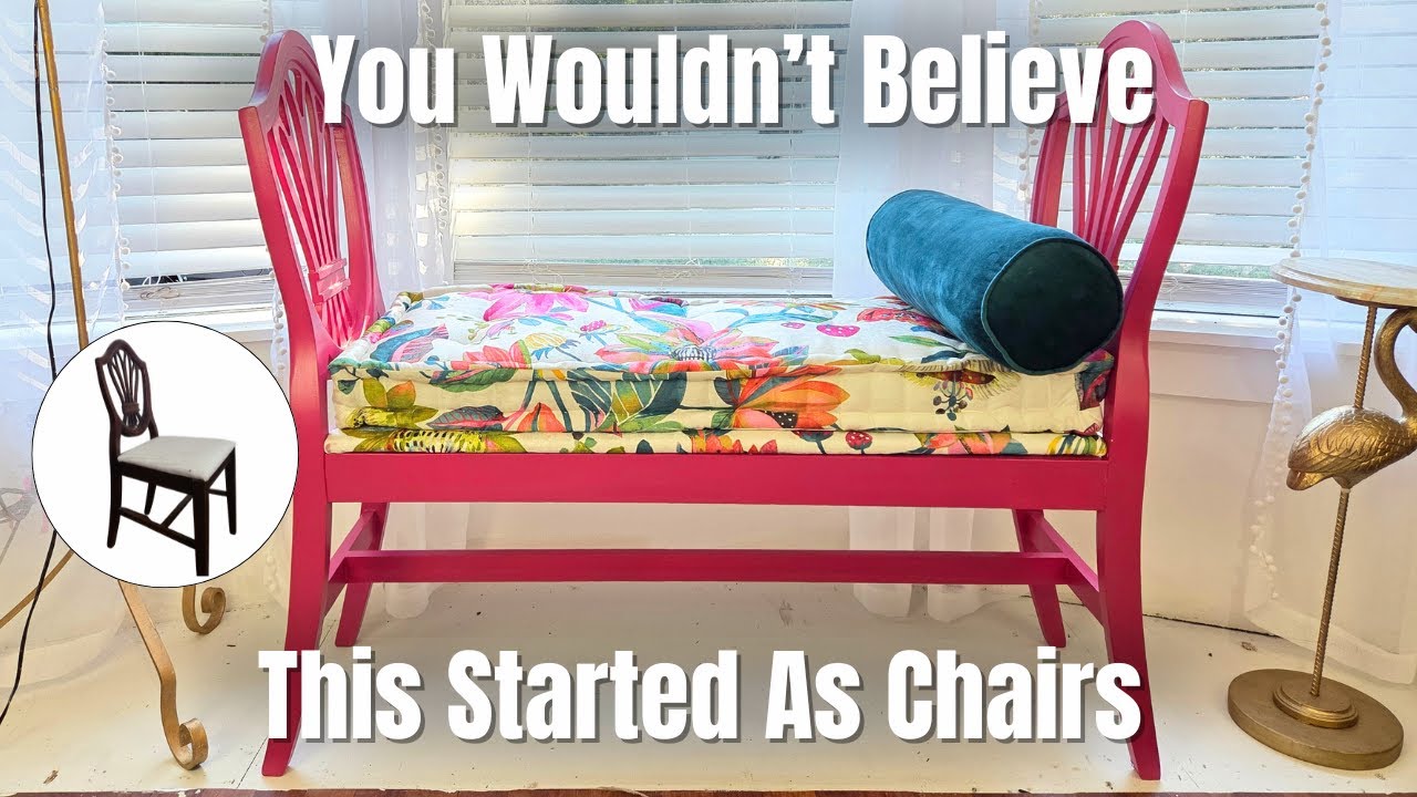 Heirloom Chairs Turned Into French Bench/ Chair Upcycle