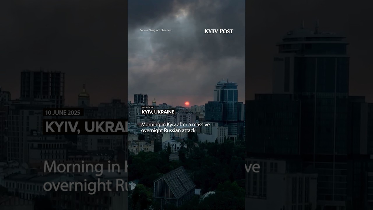 This is what Kyiv looks like right now. Instead of a sunrise, Ukrainians woke up to thick smoke.