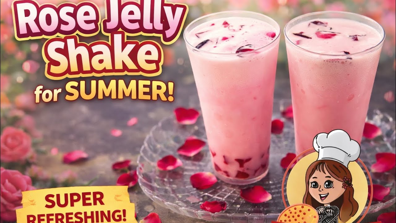 Rose jelly shake #trendingvideo #viralvideo #shake#milkshake #roseshake#jelly