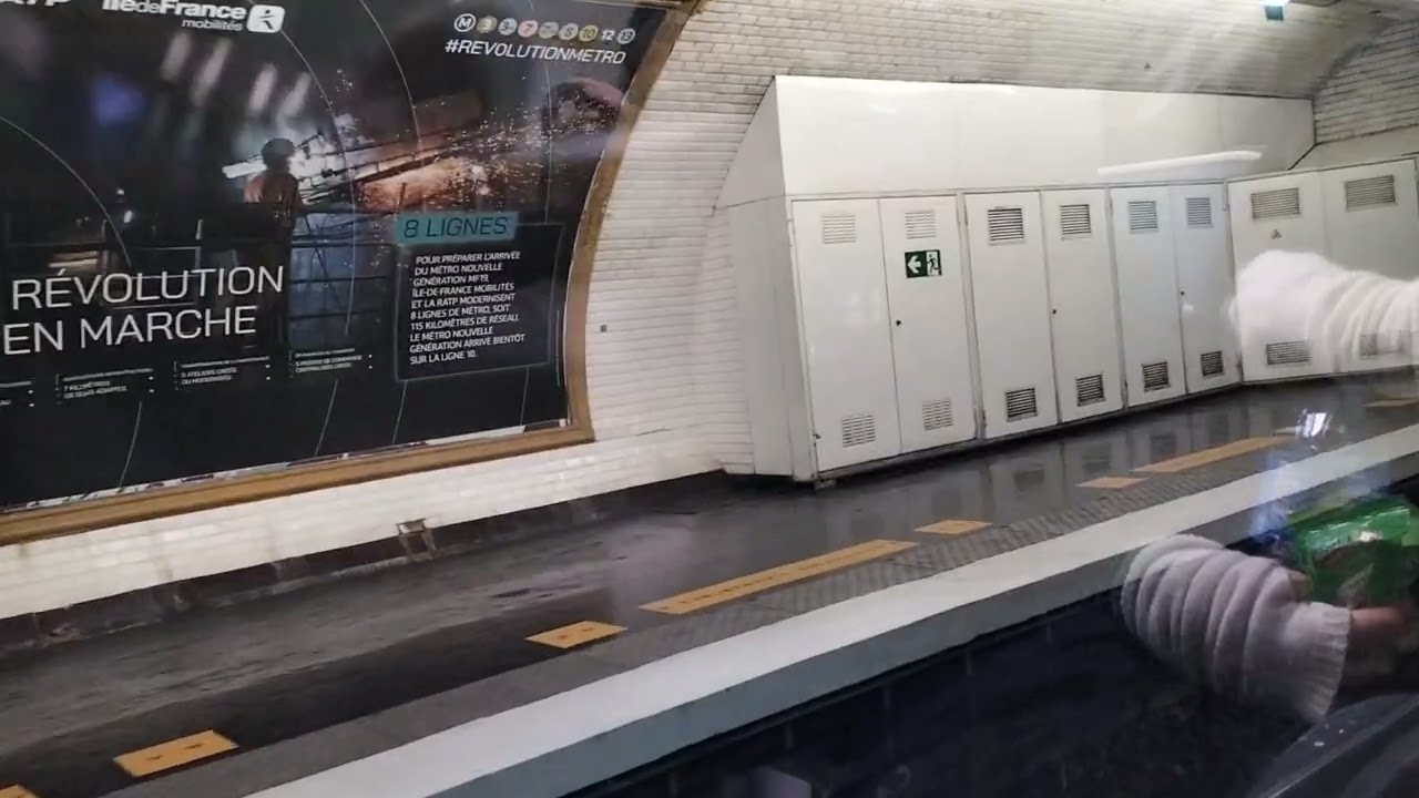 Ma première voyage à bord d'un Métro ligne 10 le MF19 entre Garé d'Austerlitz et la M P Grenelle 