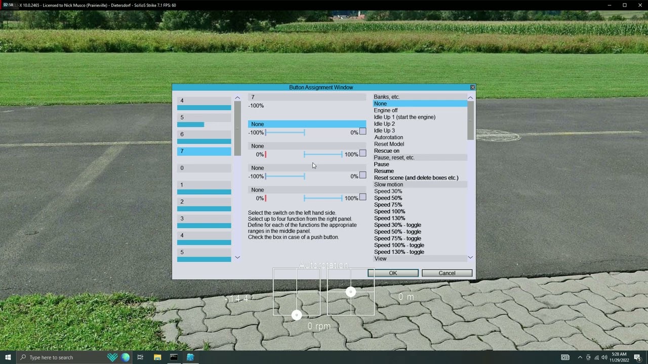 how to set up banks/modes on heli-x