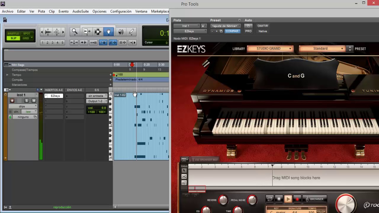 como grabar midi en pro tools 12 (curso parte 4)