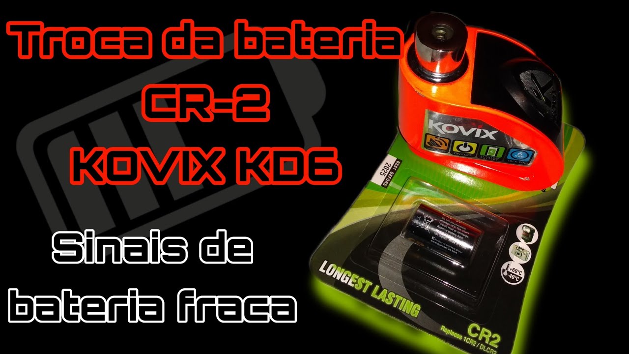 Trava de disco Kovix KD6 - Aciona mas não dispara. Como trocar a Bateria Kovix CR2. #kovix