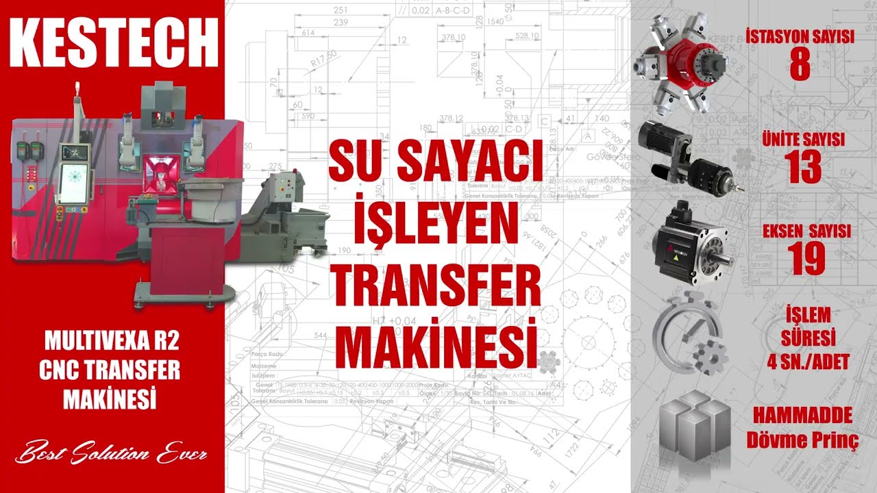 Sadece 4 Saniye! Su Sayacı Gövdesi İşleme | Kestech Transfer Makinesi