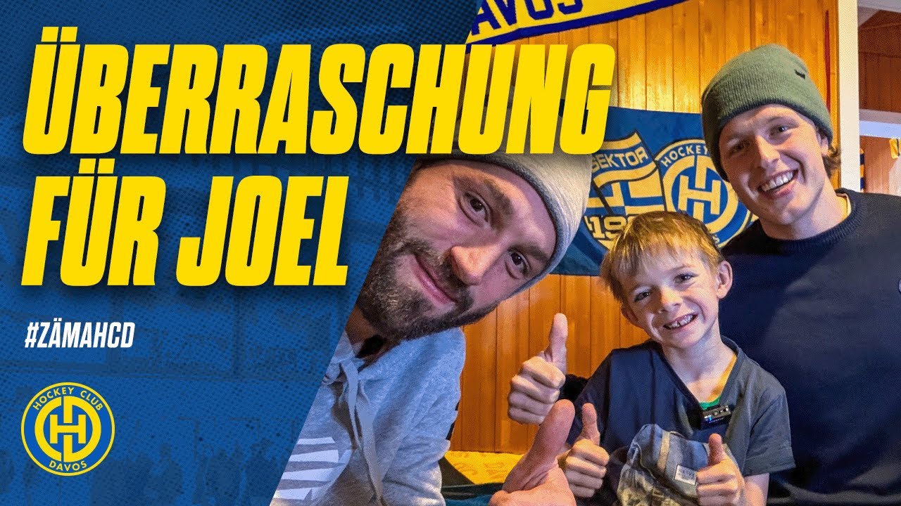 Simon Knak überrascht den kleinen HCD-Fan Joel