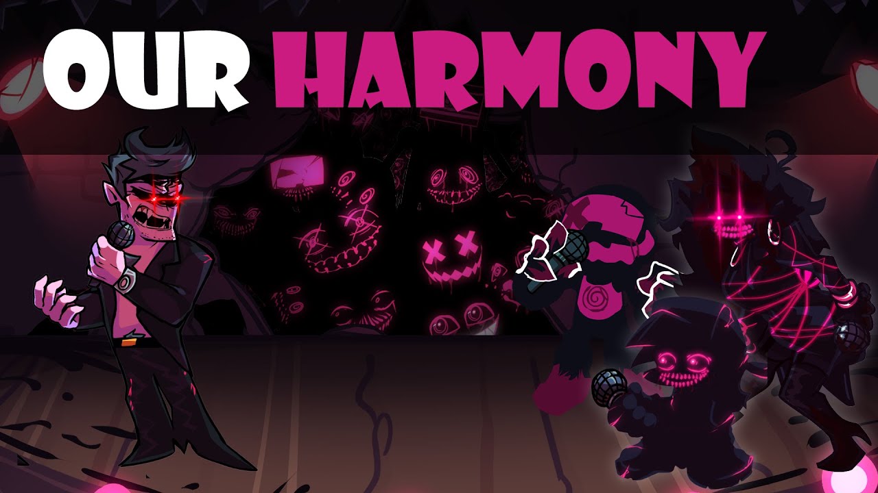 FNF Our Harmony - Dad, Corrupted BF, Mom and Tankman cover | FNF: Doki Doki Takeover Plus