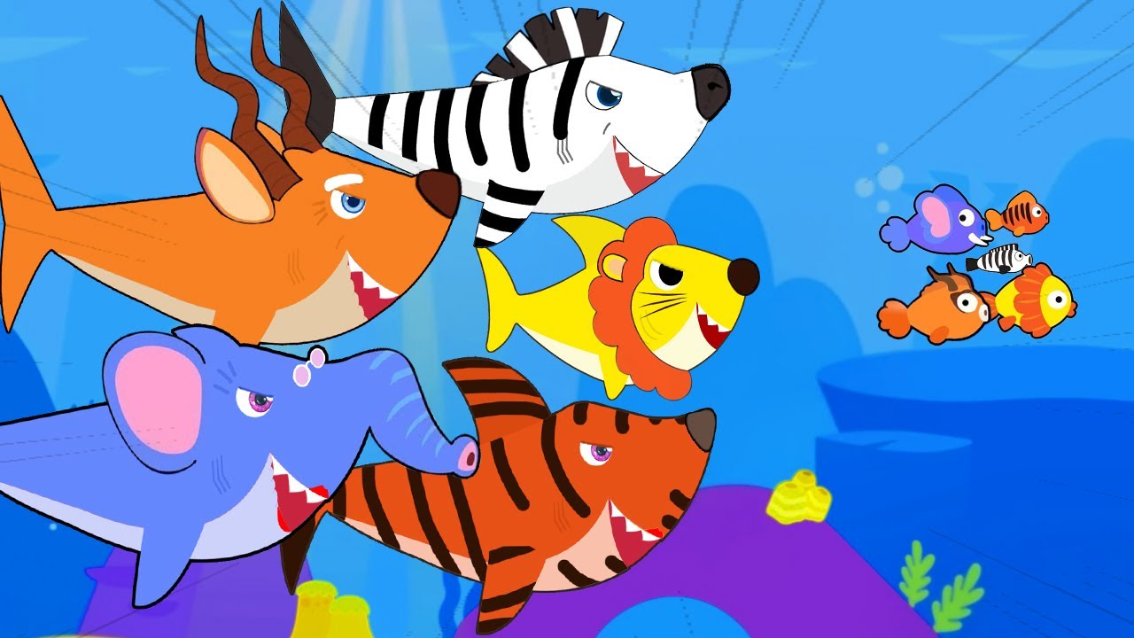 Animal Shark doo doo doo 10 Min | Learn ABC and More | +Compilation | Baby Shark Momonico