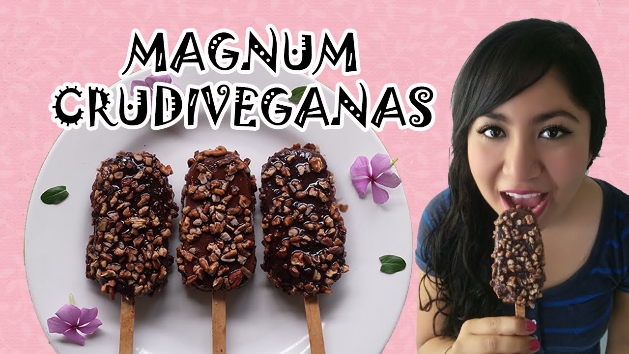Paletas magnum crudiveganas postre %100 saludable