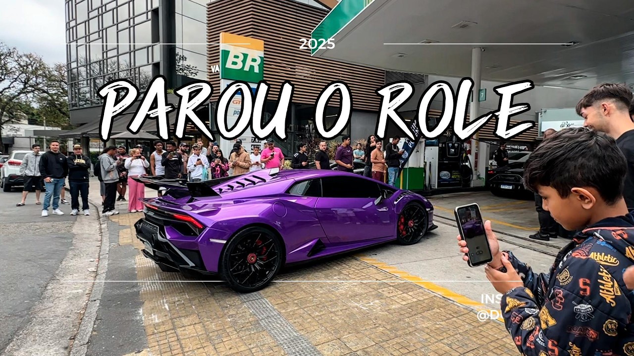 3 LAMBORGHINIS PARARAM O ROLÊ 😳