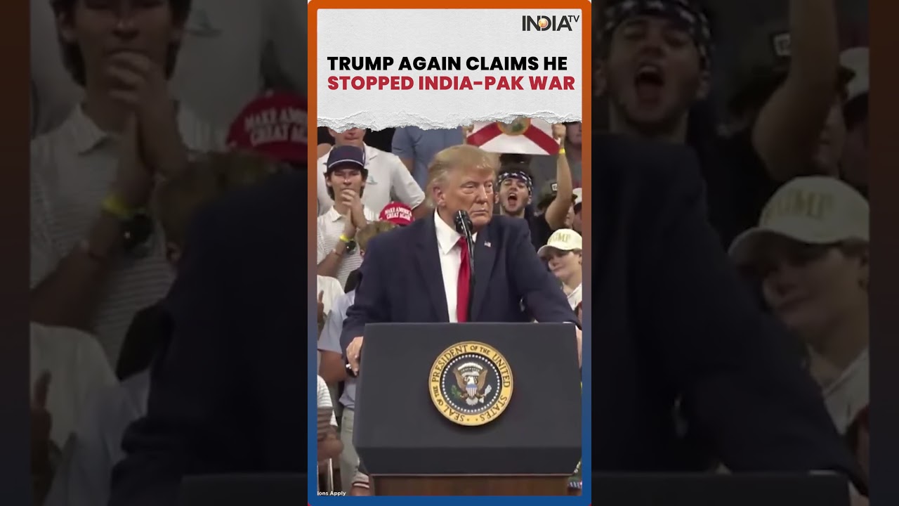Trump Renews Claim Of Ending India-Pakistan Conflict Via Tariff-Led Ceasefire #shorts