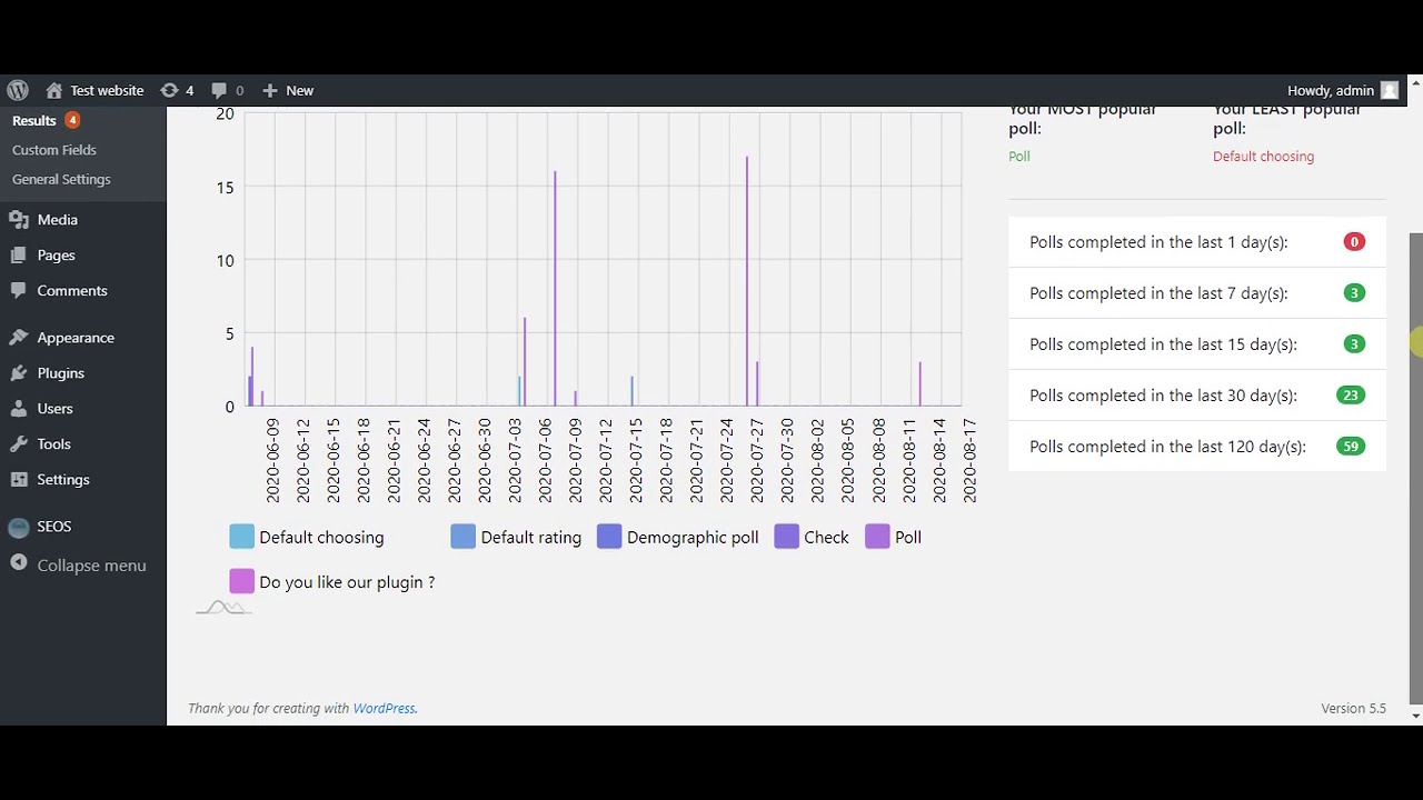 Poll Maker Results Overview