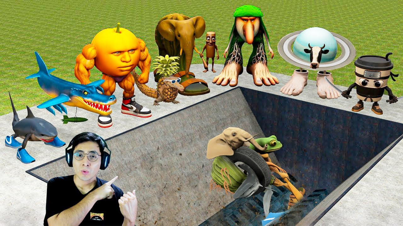 Todos los ITALIAN BRAINROTS se enfrentan a la TRITURADORA GIGANTE - Garry's Mod