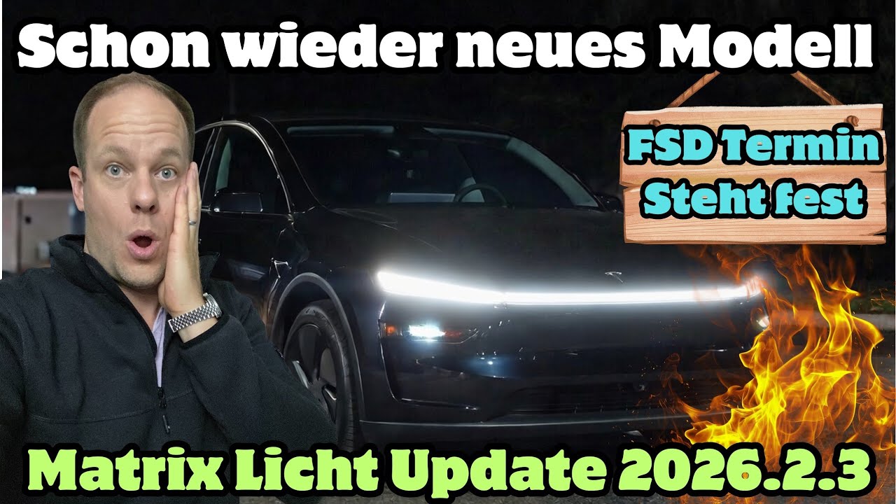 🤩 unfassbare News 🔥: FSD Termin + neue FSD Funktion für 🇪🇺; Tesla mit neuem Modell; Matrix Update‼️