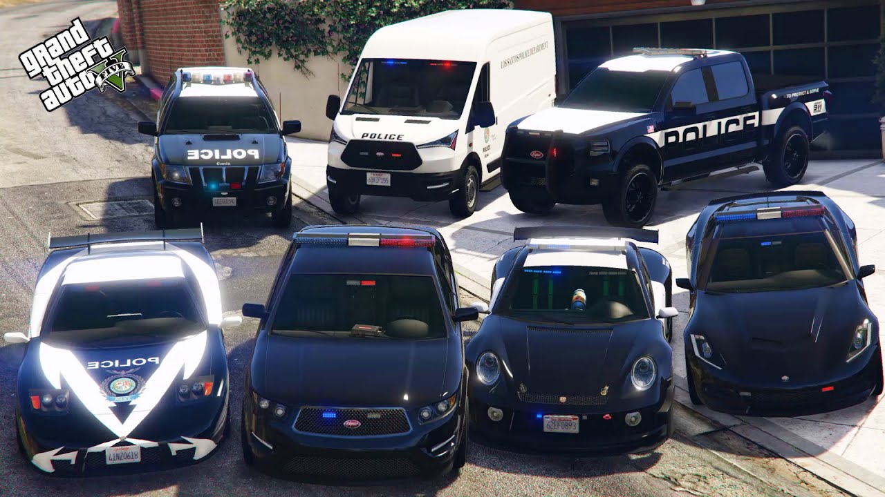 GTA 5 - Stealing RARE POLICE VEHICLES With Franklin | (Real Life Cars #3)