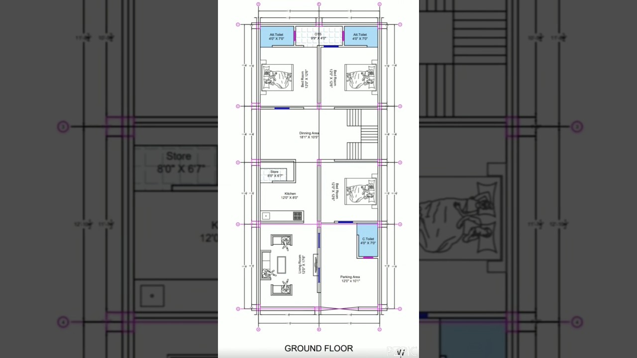 26 x 50 House Design Plan