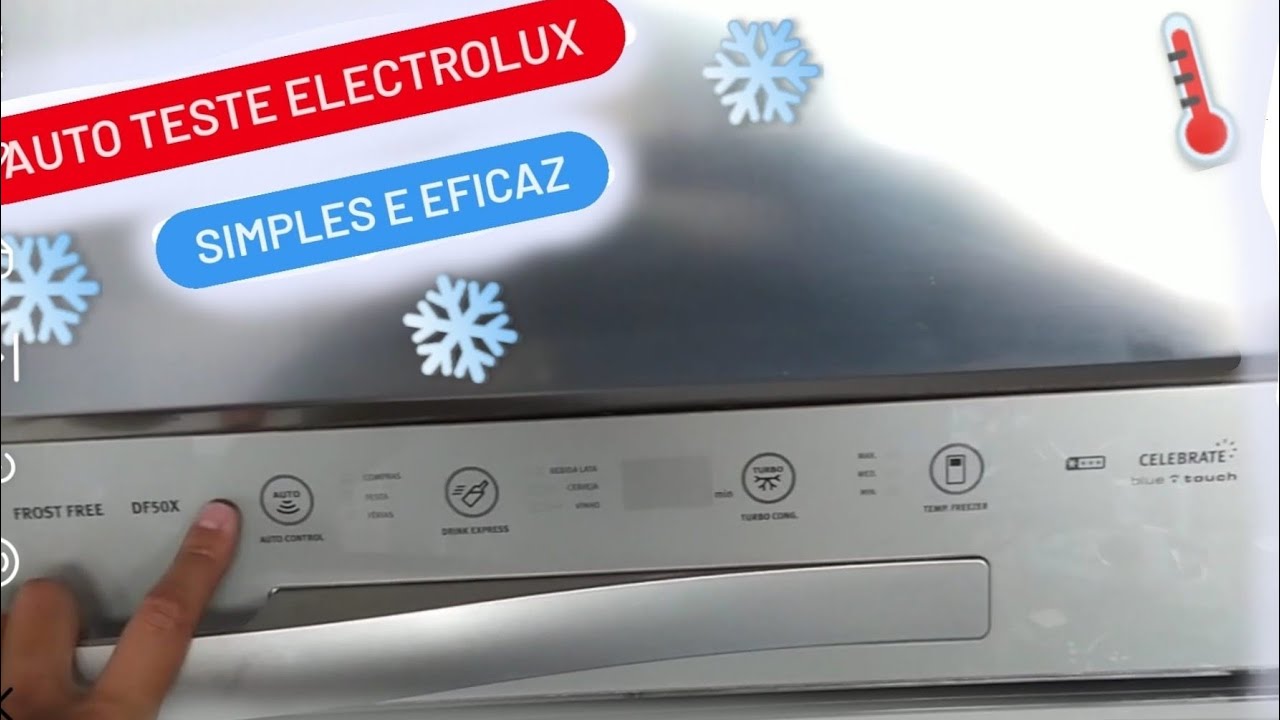 🛑 Auto Teste geladeira Electrolux Frost free DF50X/ DF50/ DF47/ DFW50/ DW50X/  DW49X