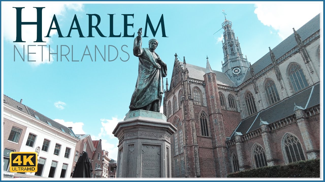 Walking Tour in Haarlem 🇳🇱 / A city with a rich history - The city center - St.-Bavokerk - 4k