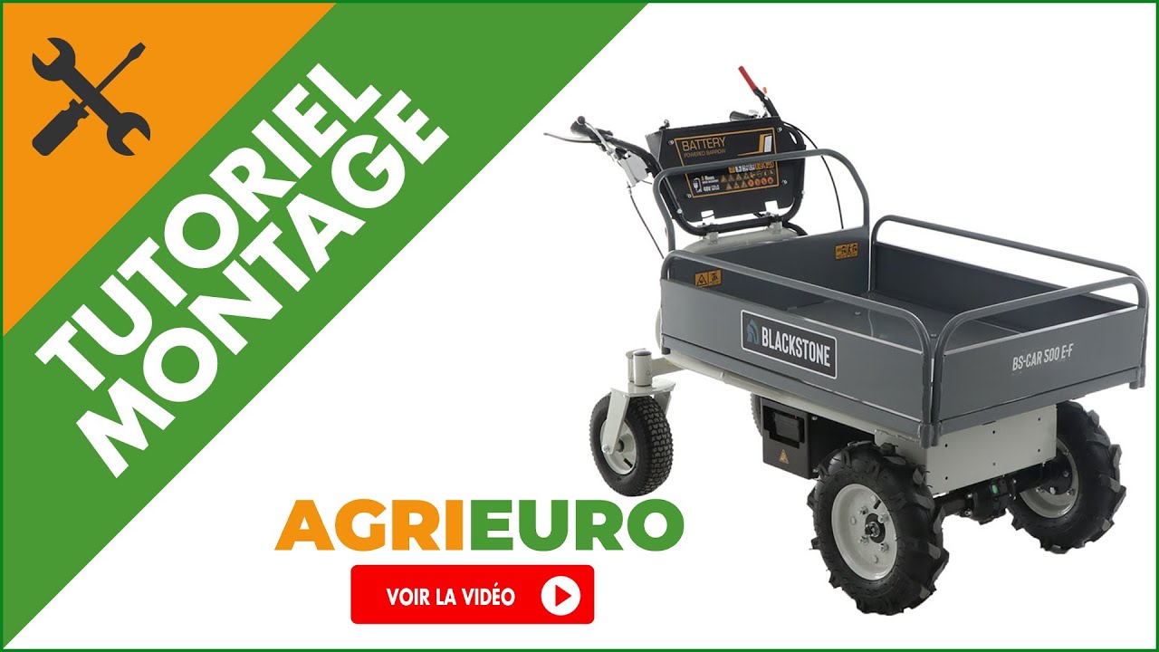 Brouette électrique à batterie BlackStone BS-CAR 500 E-F - Batterie de 48V/25Ah : assemblage