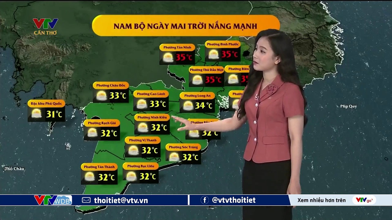 Dự báo thời tiết Tây Nam Bộ ngày mai 11/03/2026 | VTVWDB