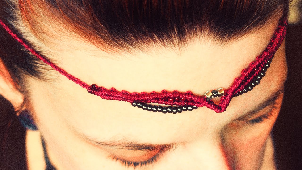 simple tiara - micro macrame tutorial