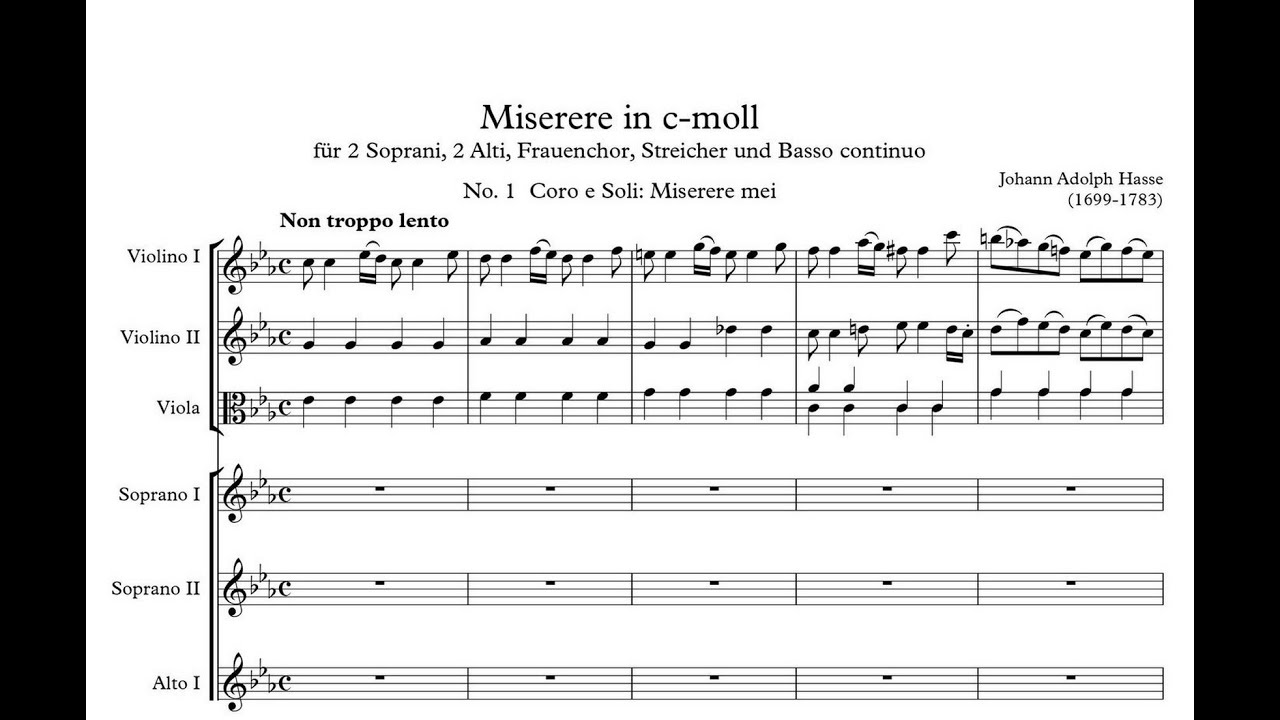Hasse, Johann Adolph (1699 - 1783)  Miserere in c moll