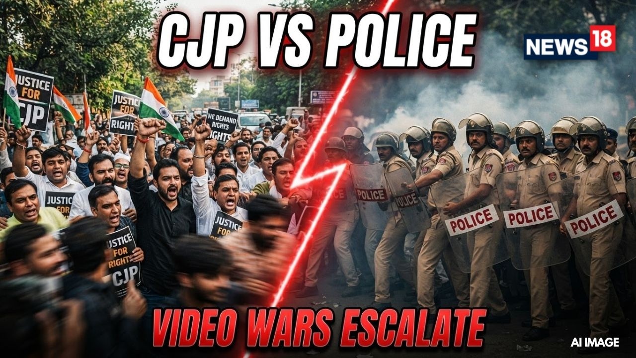 Chalo Sansad March Live | CJP Protest Row: Video Battle Between Protesters and Police Intensifies