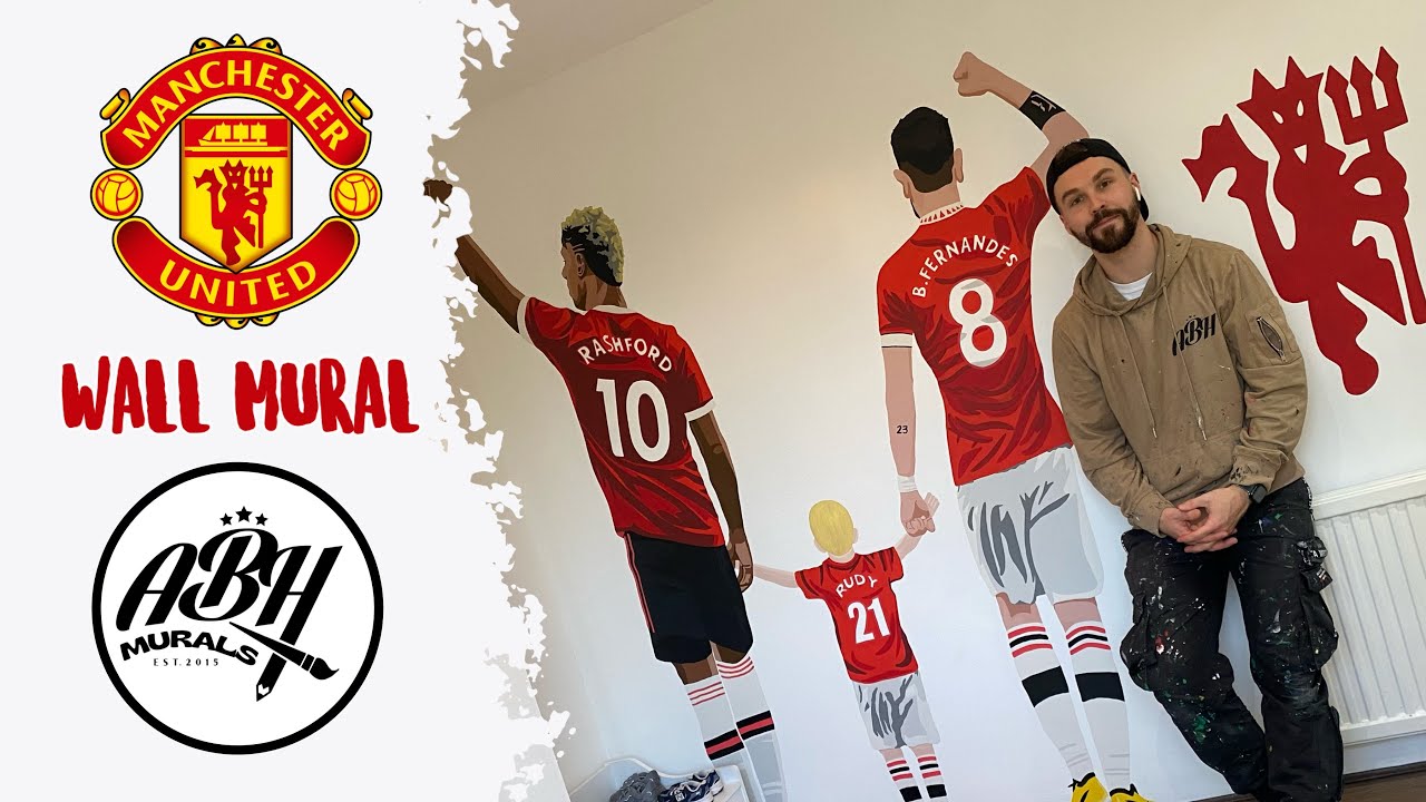 Man United: Rashford & Fernandes Bedroom Painting | ABH Murals 🎨
