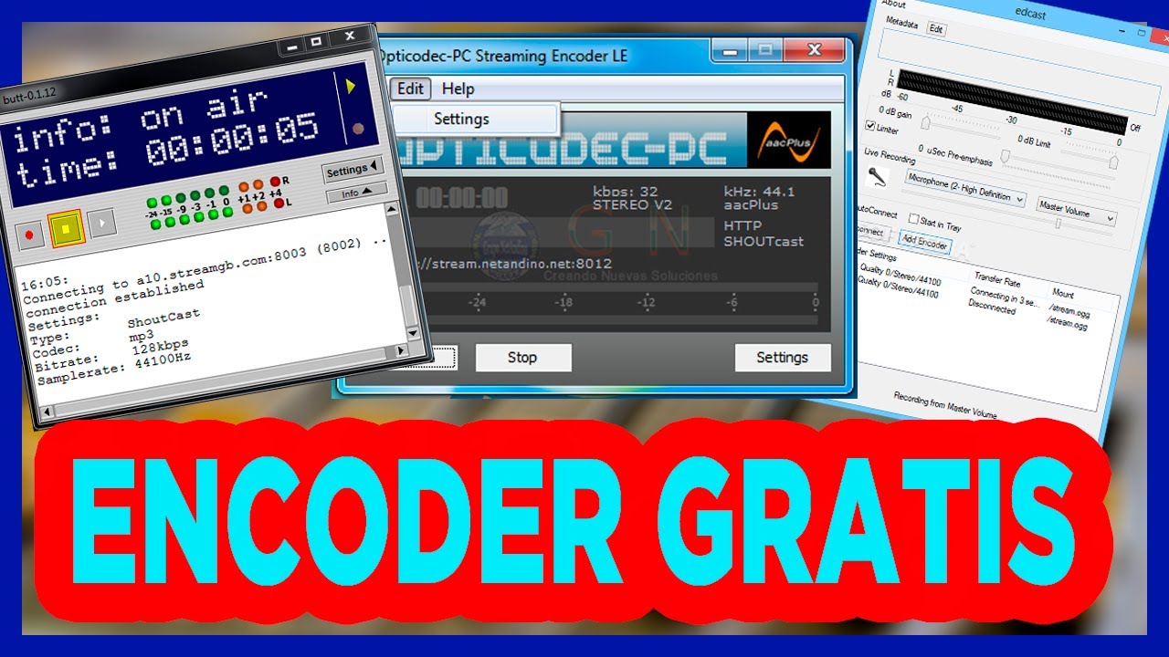 👉Como CONFIGURAR MI RADIO ONLINE ///// 3 🔴ENCODER GRATIS🔴 para emitir📡📡 RADIO POR INTERNET 🎧💻