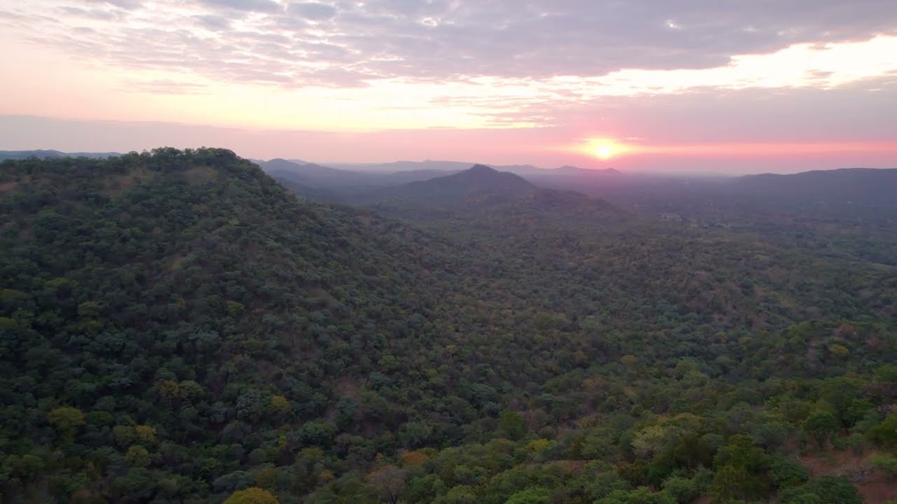 Amazing Sunrise Over The Mountains in Zambia 4K Drone Video