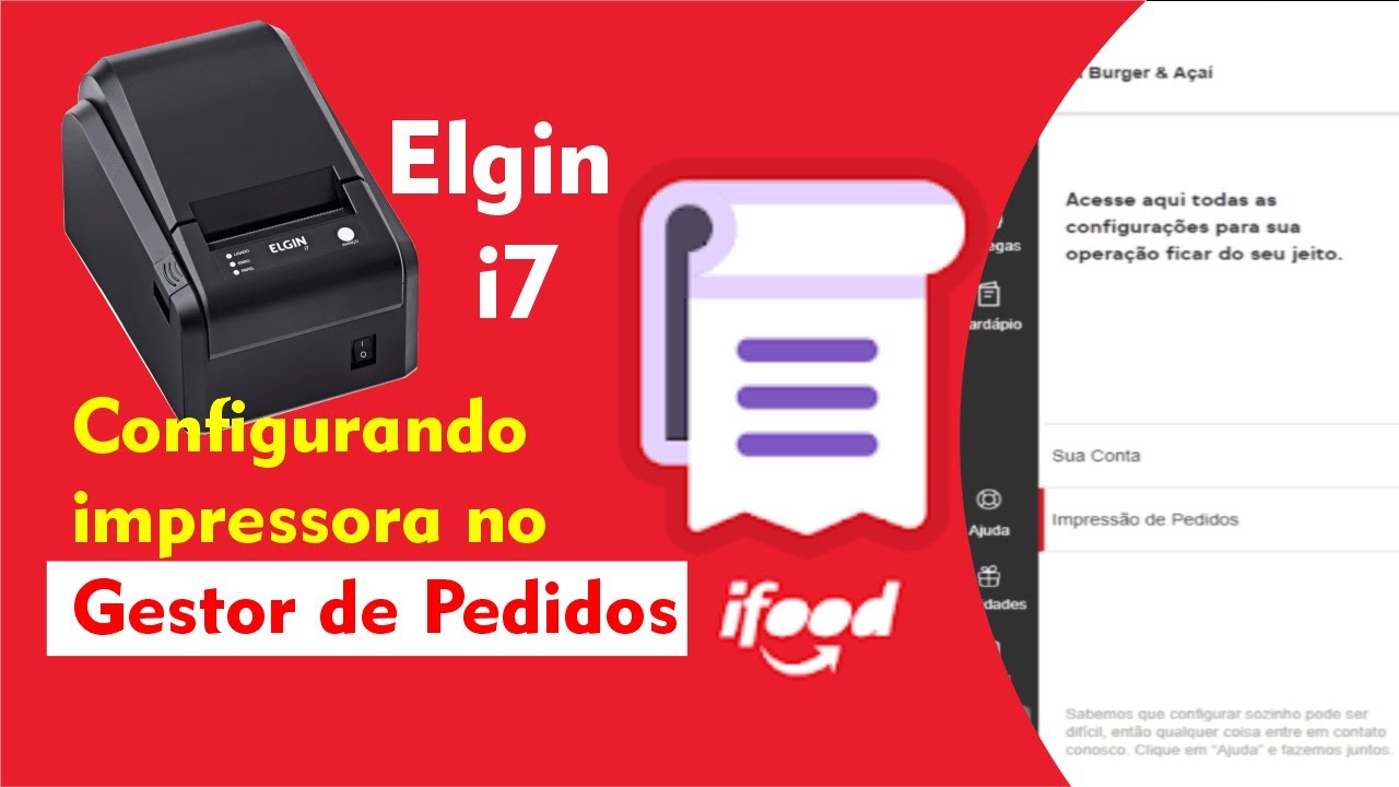 Configurar a impressora no Gestor de Pedidos do iFood