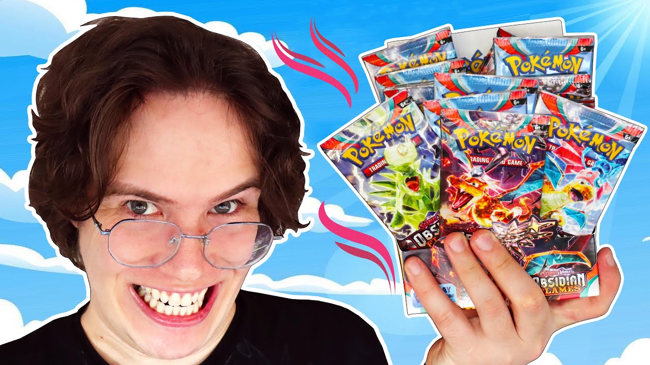 Открываем коробку с бустерами Pokemon OBSIDIAN FLAMES!