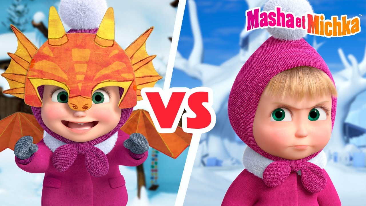 👸🐉 La princesse et le dragon 🆚 Le Petit Monstre 🐧😱 Méga-bataille 🏆😜 Masha et Michka