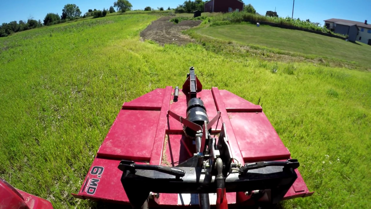 Brush Hogging the Ditch with the Mahindra