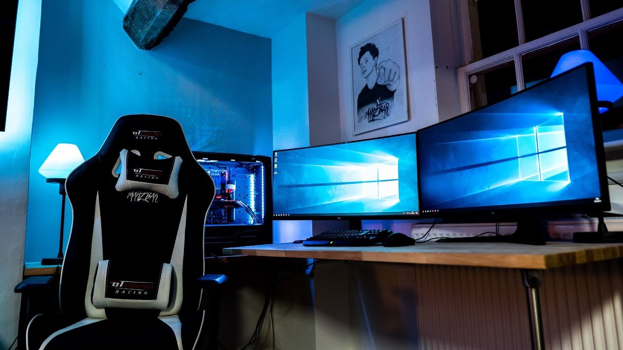 I Didn't think it would look this good 😍🖥️(Office Gaming Setup)