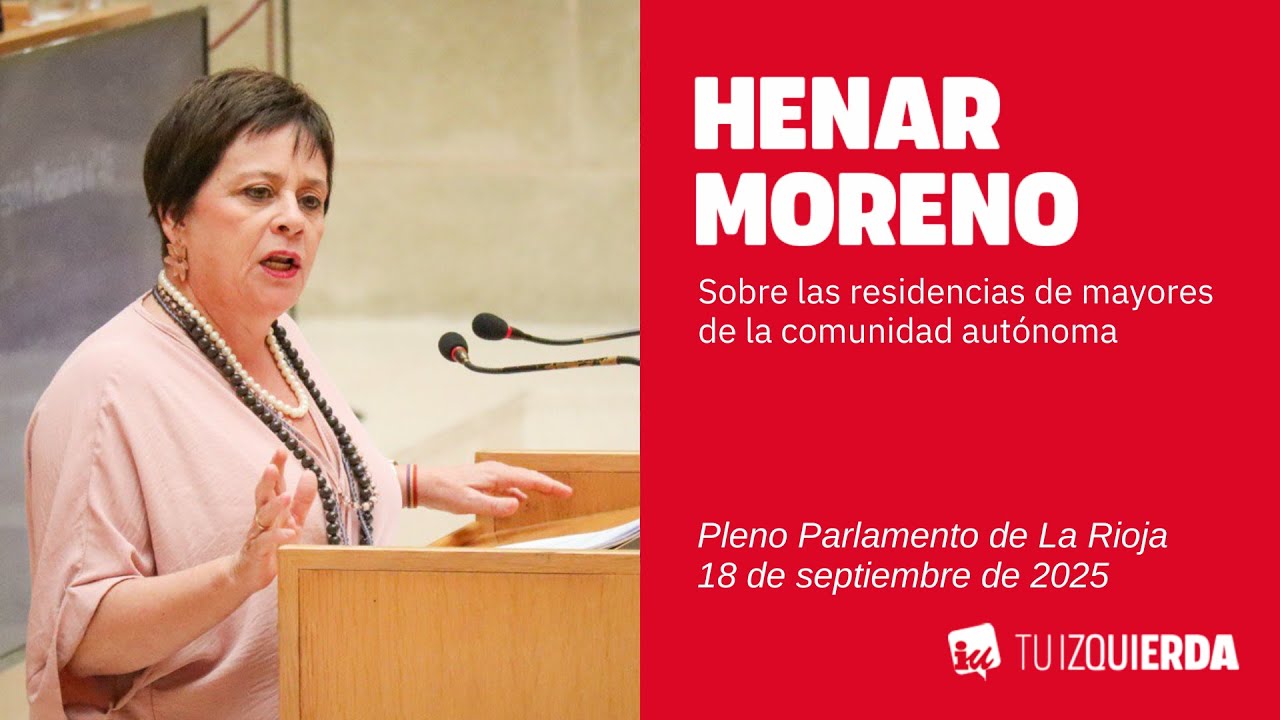 Henar Moreno sobre las residencias de mayores en La Rioja