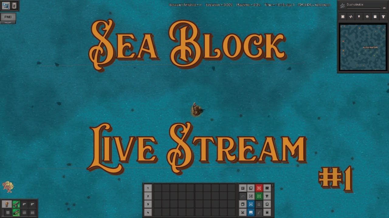Sea Block Live Stream #1 - The Beginning [Modded Factorio]
