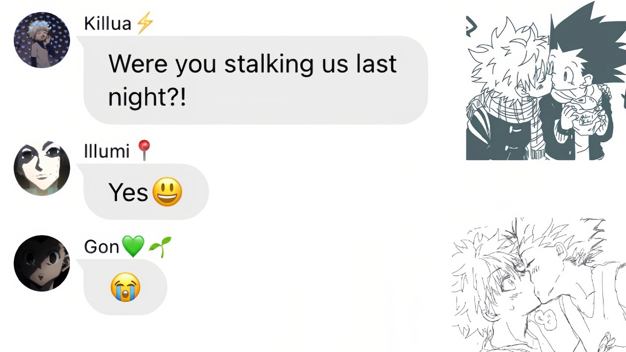|| lllumi exposes killua’s gallery 😼|| Hunter x Hunter texting story video||