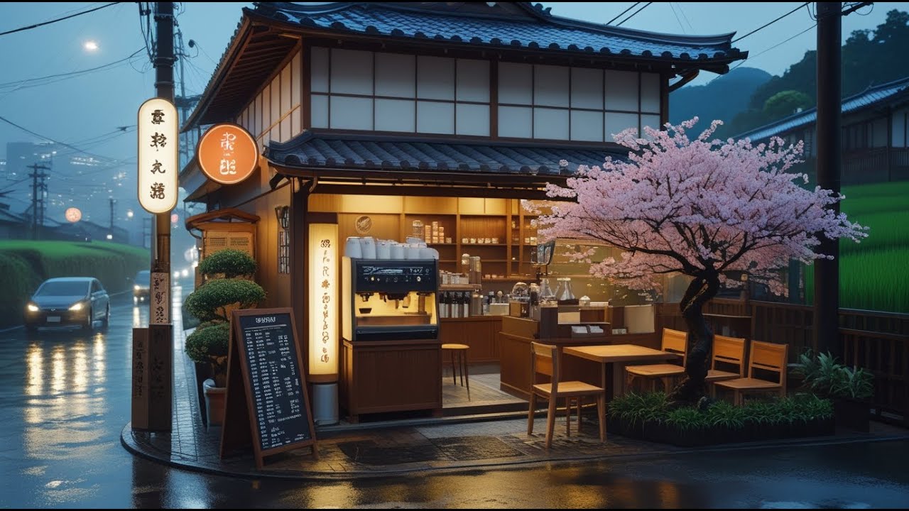 Relax & Focus to Rain Lofi Ambience 🌧️ Vintage Chillhop from the 90s Coffee Era